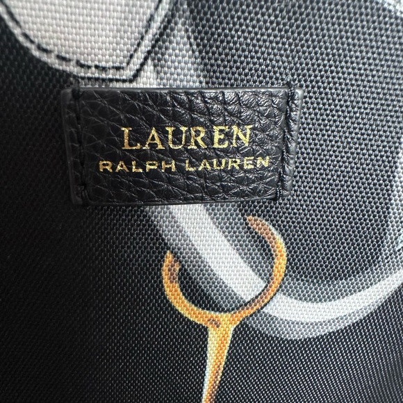 🆕 Ralph Lauren Chadwick black equestrian print Tote Bag - Picture 8 of 13